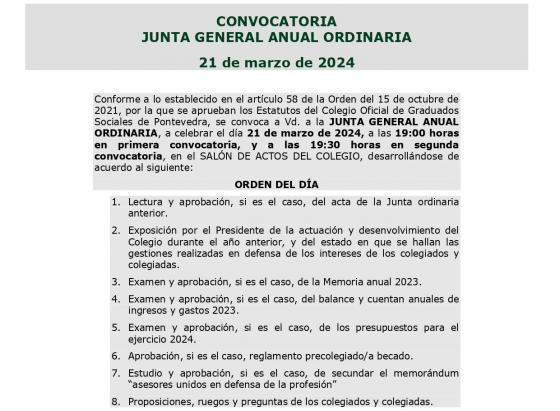 Junta General Anual Ordinaria 2024