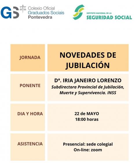 XORNADA "NOVIDADES DE XUBILACIÓN"