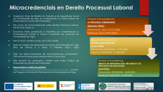 MICROCREDENCIAIS EN DEREITO PROCESUAL LABORAL