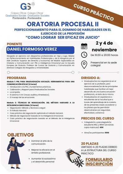 CURSO ORATORIA PROCESAL: COMO LOGRAR SER EFICAZ EN JUICIO