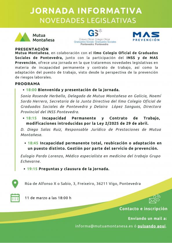 JORNADA INFORMATIVA: NOVEDADES LEGISLATIVAS