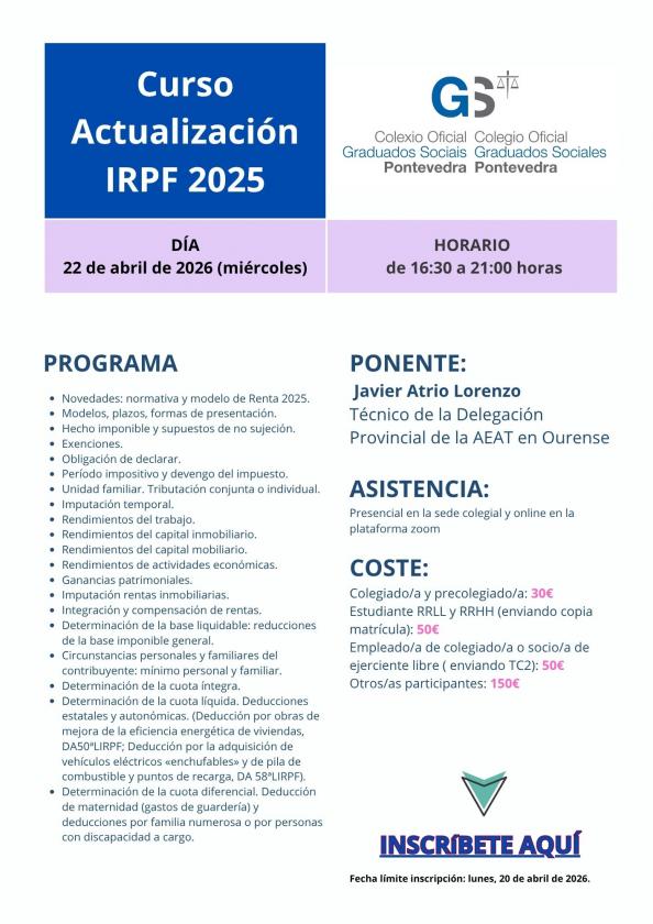 CURSO ACTUALIZACIÓN IRPF 2025