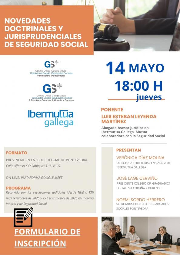 JORNADA "NOVEDADES DOCTRINALES Y JURISPRUDENCIALES DE SEGURIDAD SOCIAL"