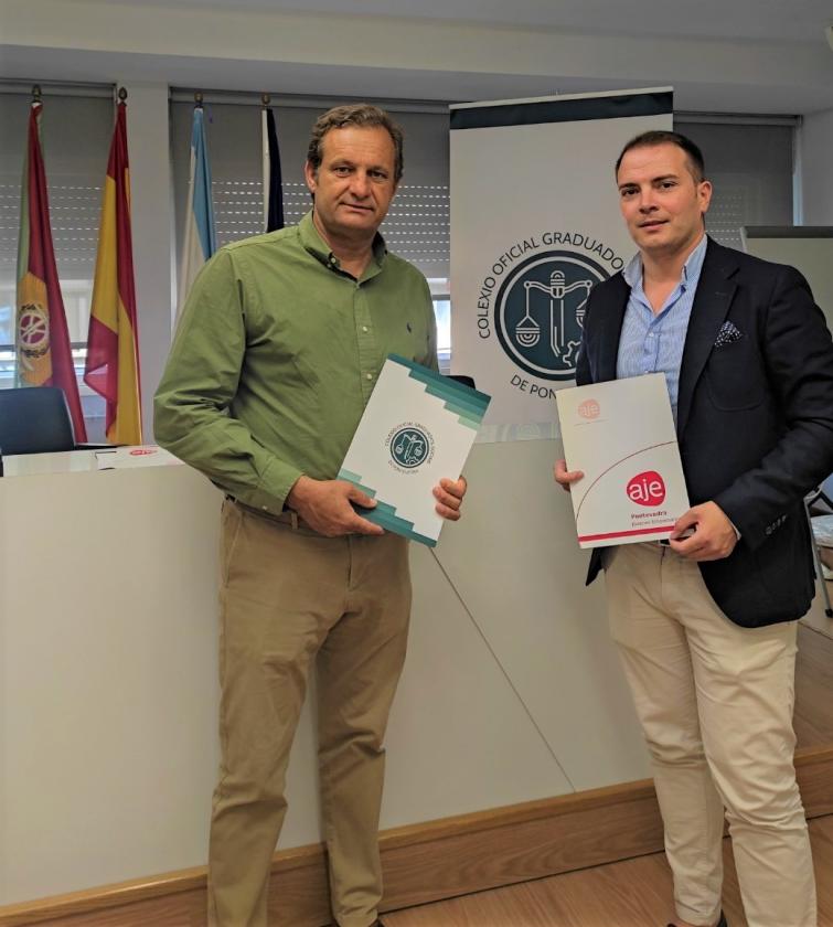 Firma de convenio de colaboración con AJE Pontevedra